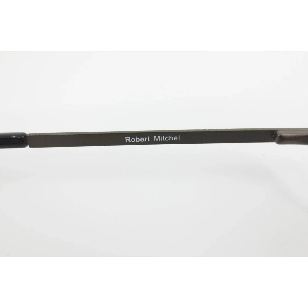 Robert Mitchel RM 202124 BK Black Gunmetal Semi Rimless Rectangular Eyeglasses